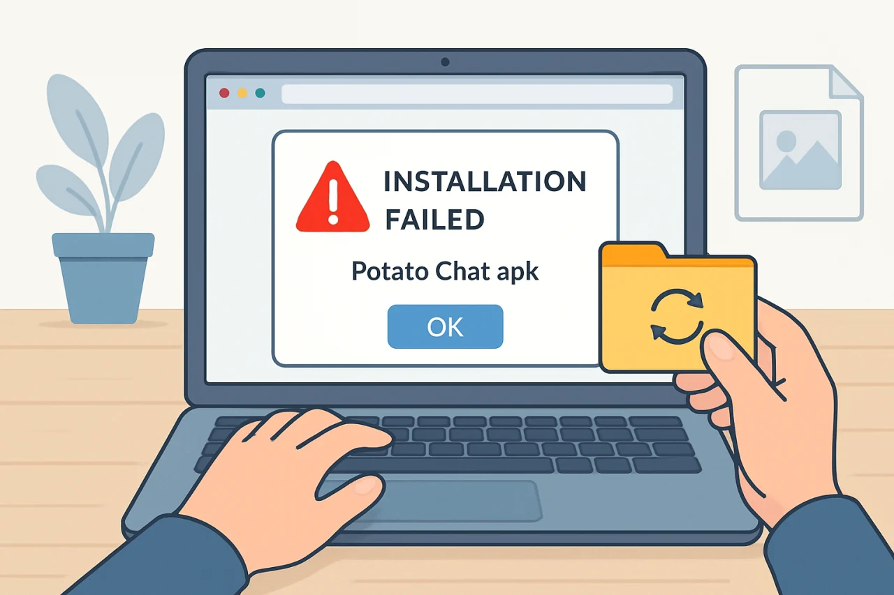 Potato Chat APK 下载后无法安装？5 个常见误区与正确操作步骤