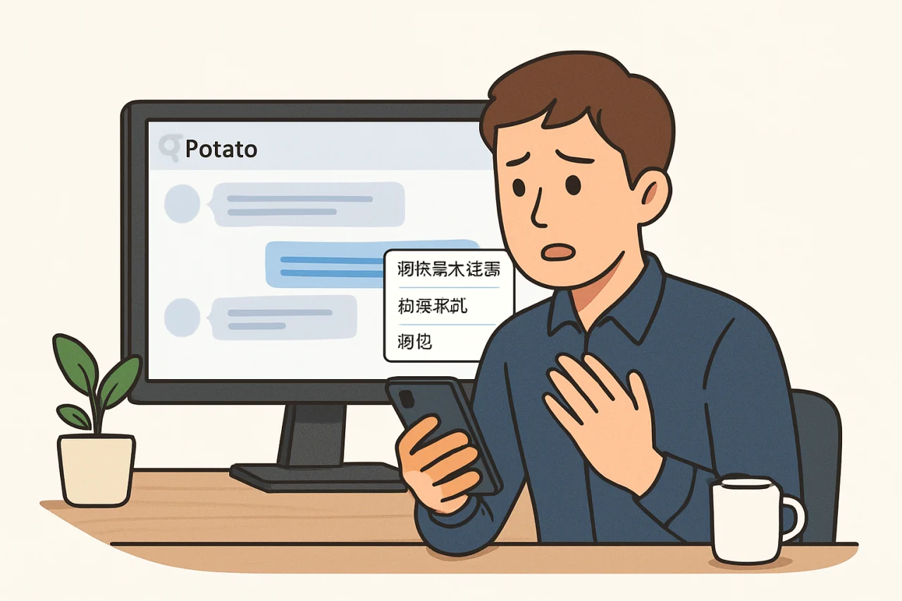 Potato如何清除聊天记录