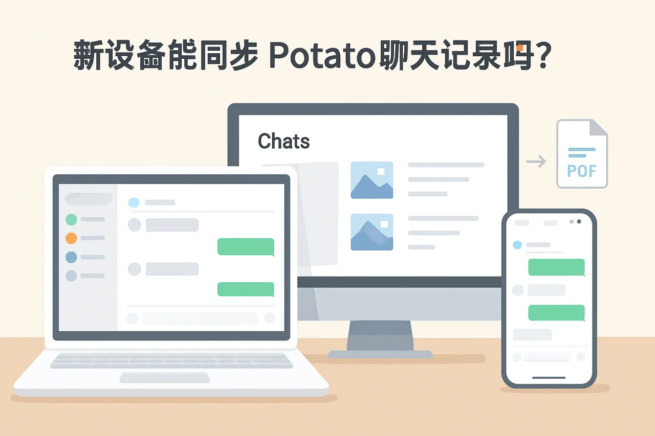 新设备能同步Potato聊天记录吗