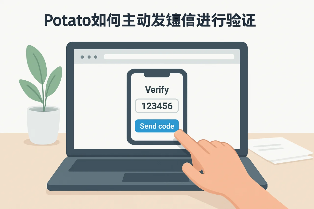 Potato如何主动发短信进行验证