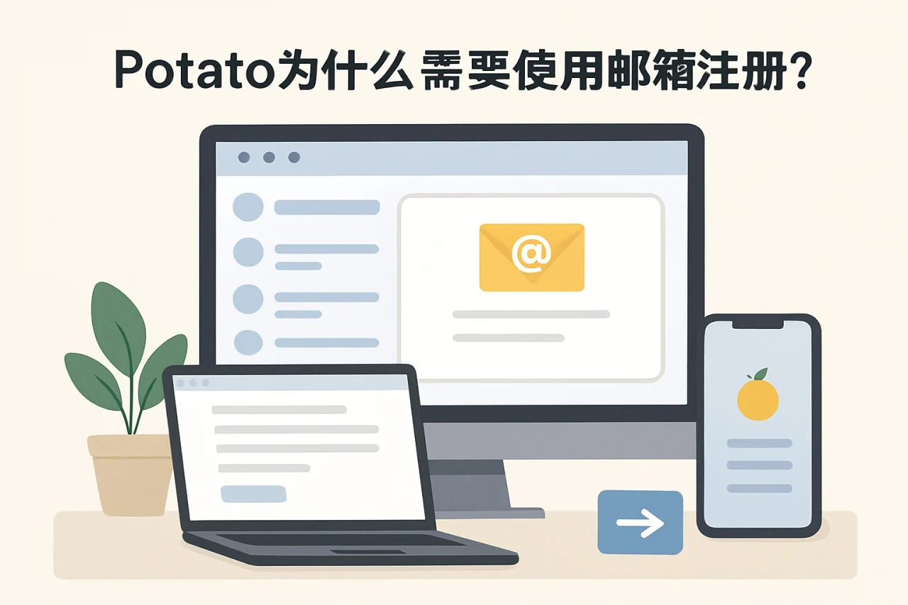 Potato为什么需要使用邮箱注册？