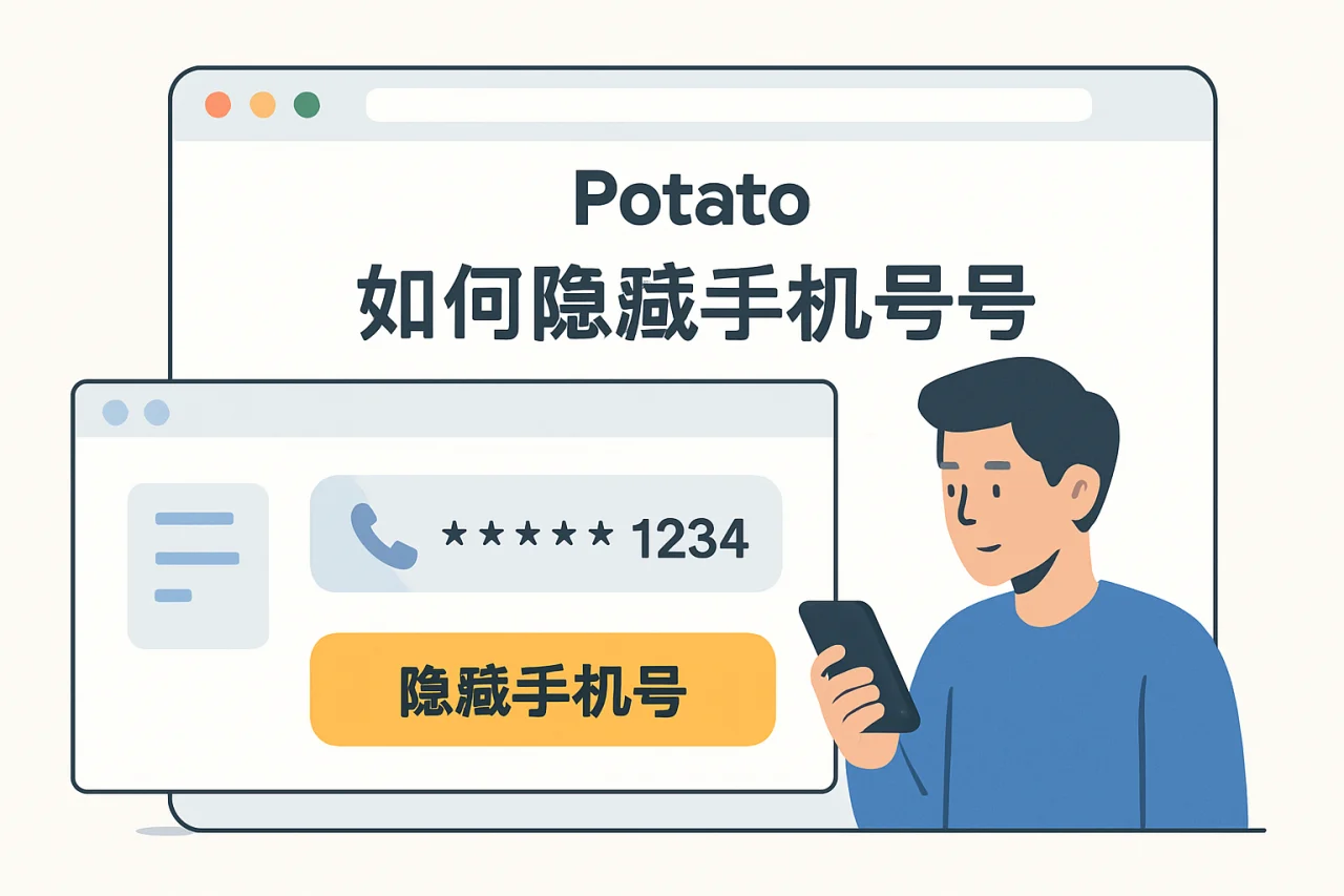 Potato如何隐藏手机号