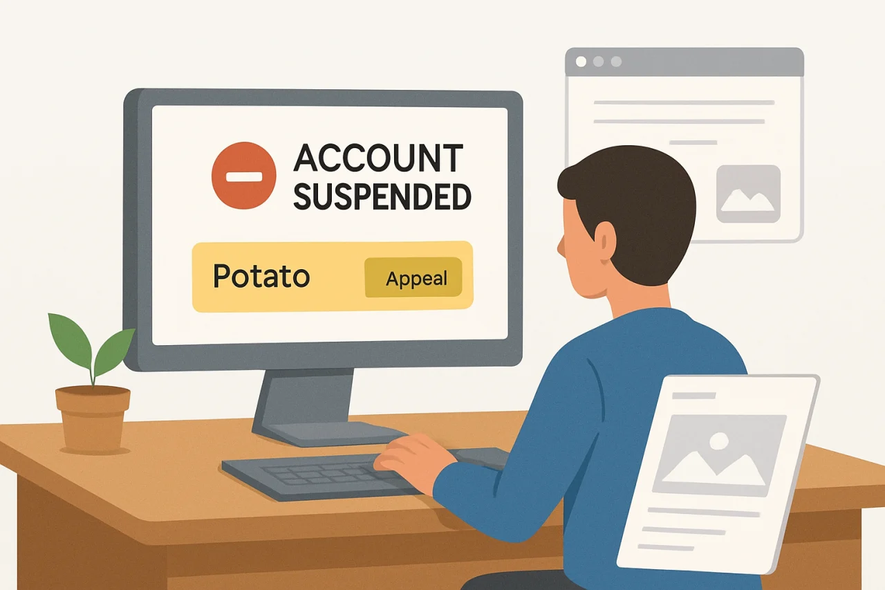 Potato账户被封禁,如何解封