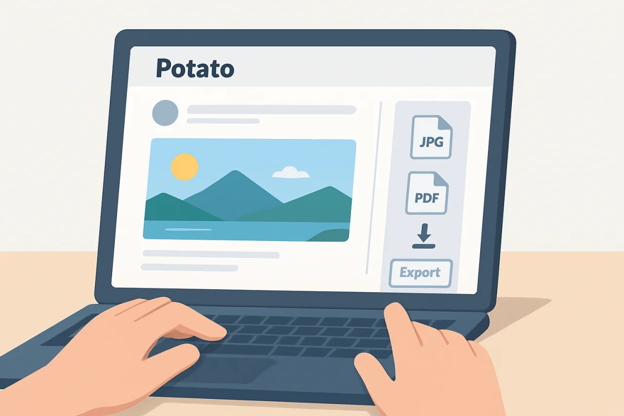 Potato如何发朋友圈