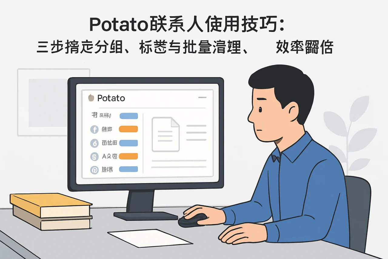Potato联系人使用技巧：三步搞定分组、标签与批量清理，效率翻倍