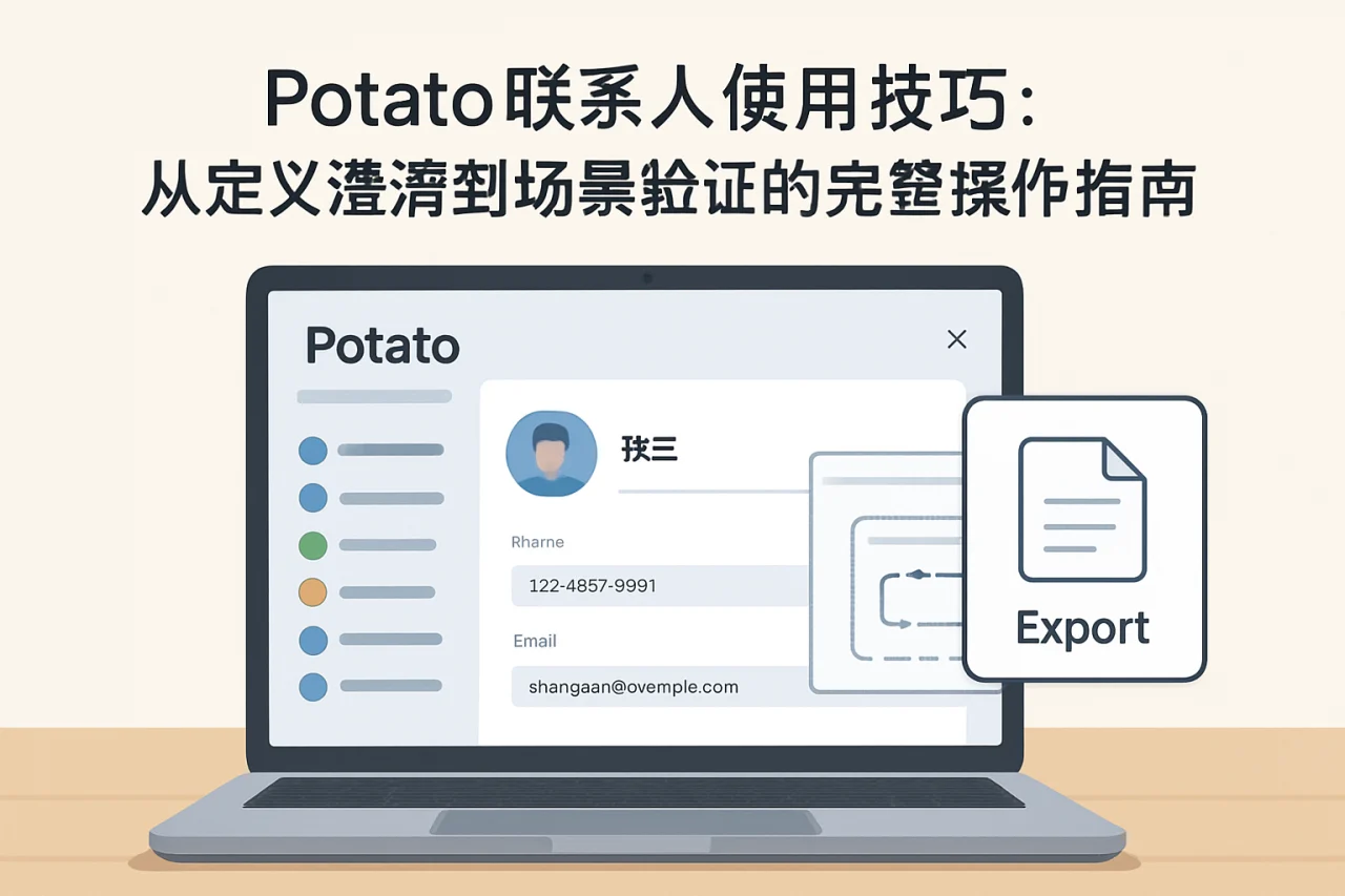Potato联系人使用技巧：从定义澄清到场景验证的完整操作指南