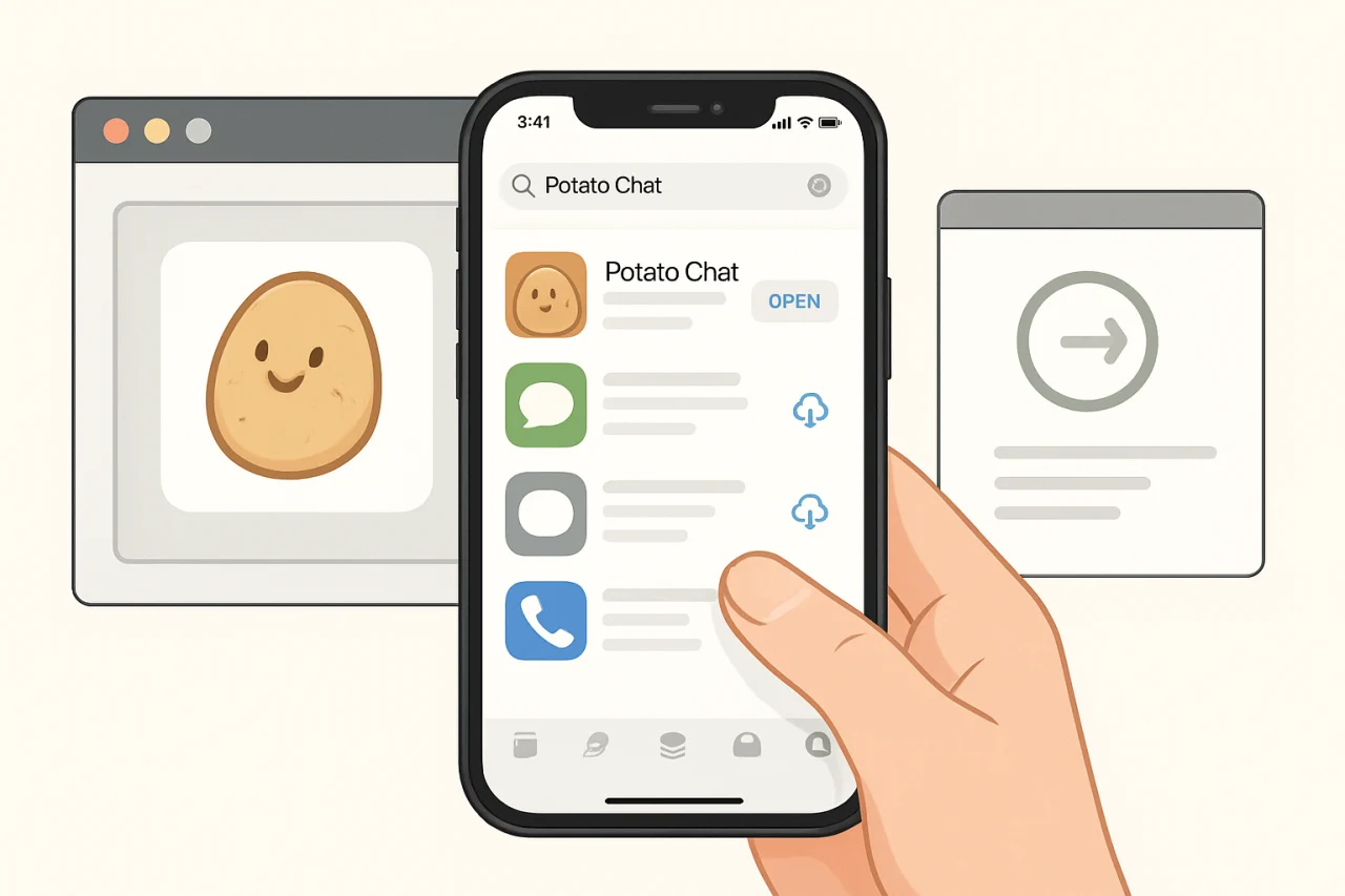 Potato Chat iOS下载全攻略:三步避开假应用与版本陷阱的实操指南