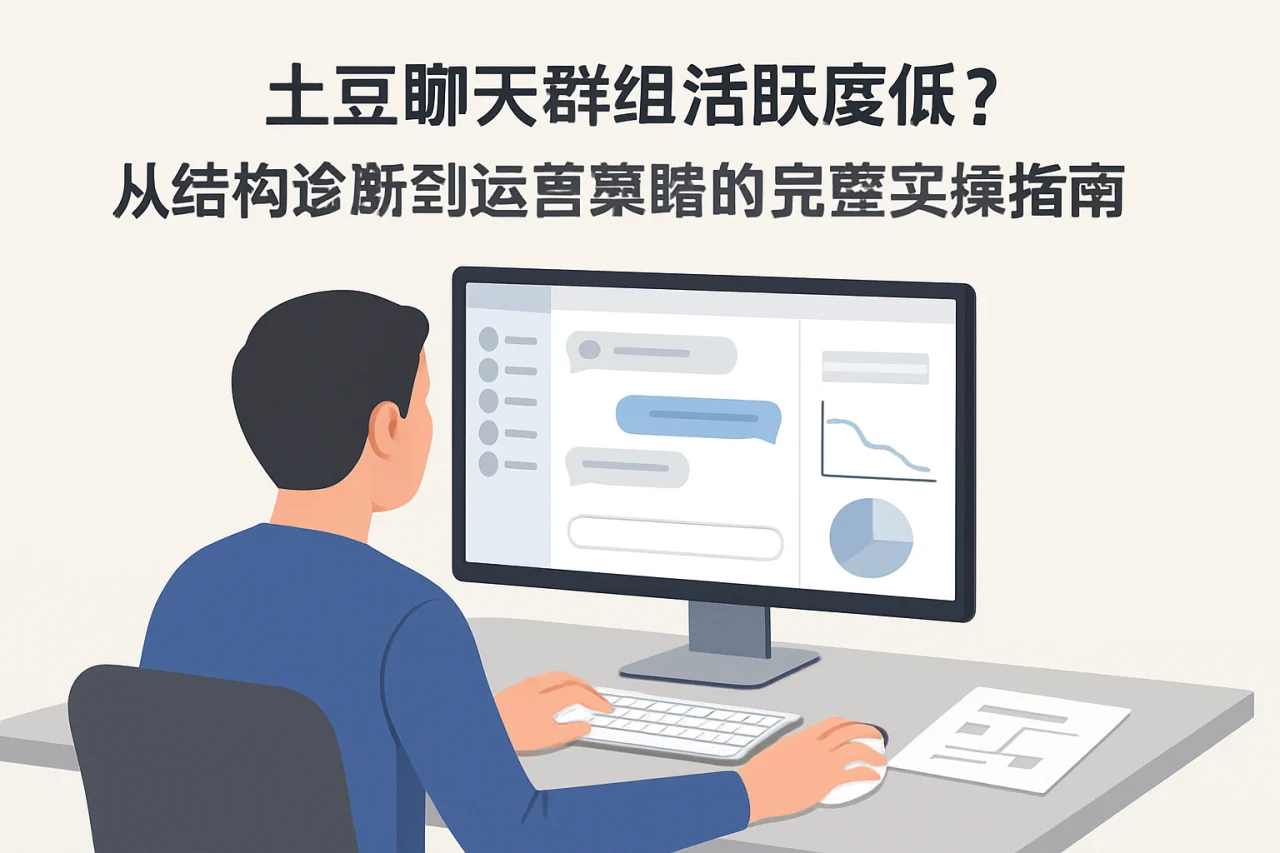 土豆聊天群组活跃度低？从结构诊断到运营策略的完整实操指南